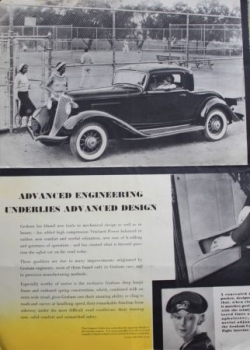 Graham Paige Modelprogram 1933 Carbrochure (2852)